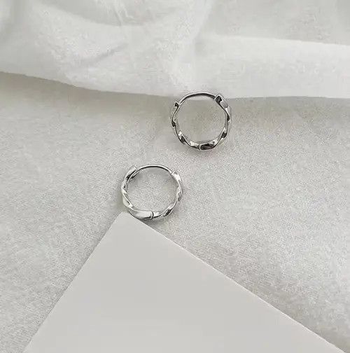 Vintage silver retro punk earrings Size ONE SIZE - 3 Thumbnail