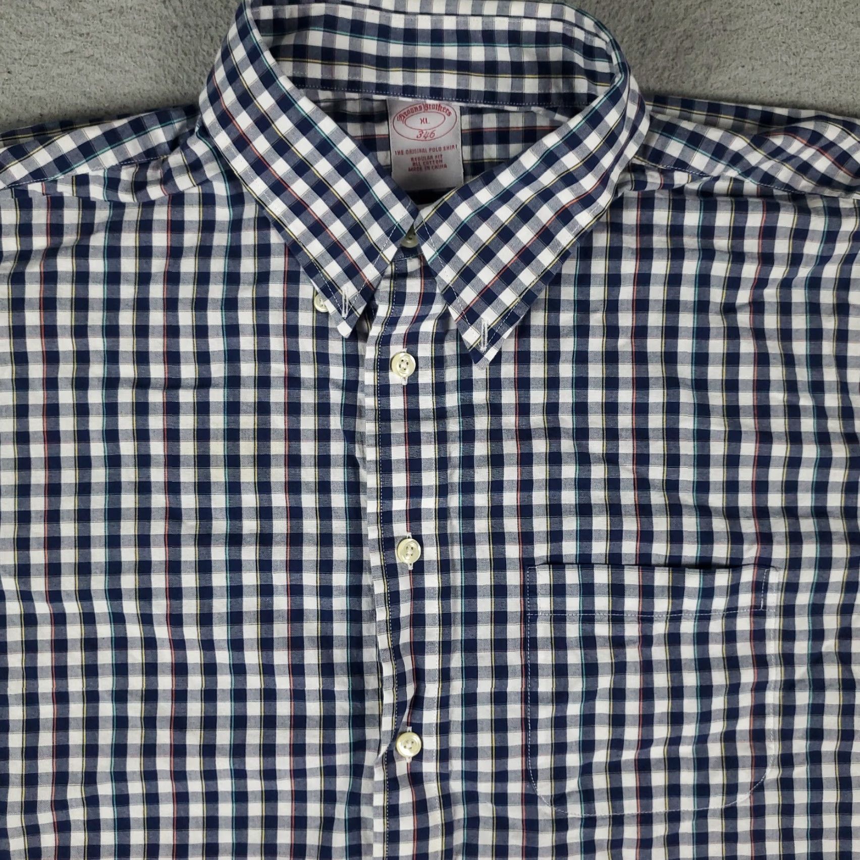 Brooks Brothers BROOKS BROTHERS Shirt Mens XL Blue Plaid Button-Up Long Sleeve Casual Dressy MENS Button Down Collared Size US XL / EU 56 / 4 - 2 Thumbnail