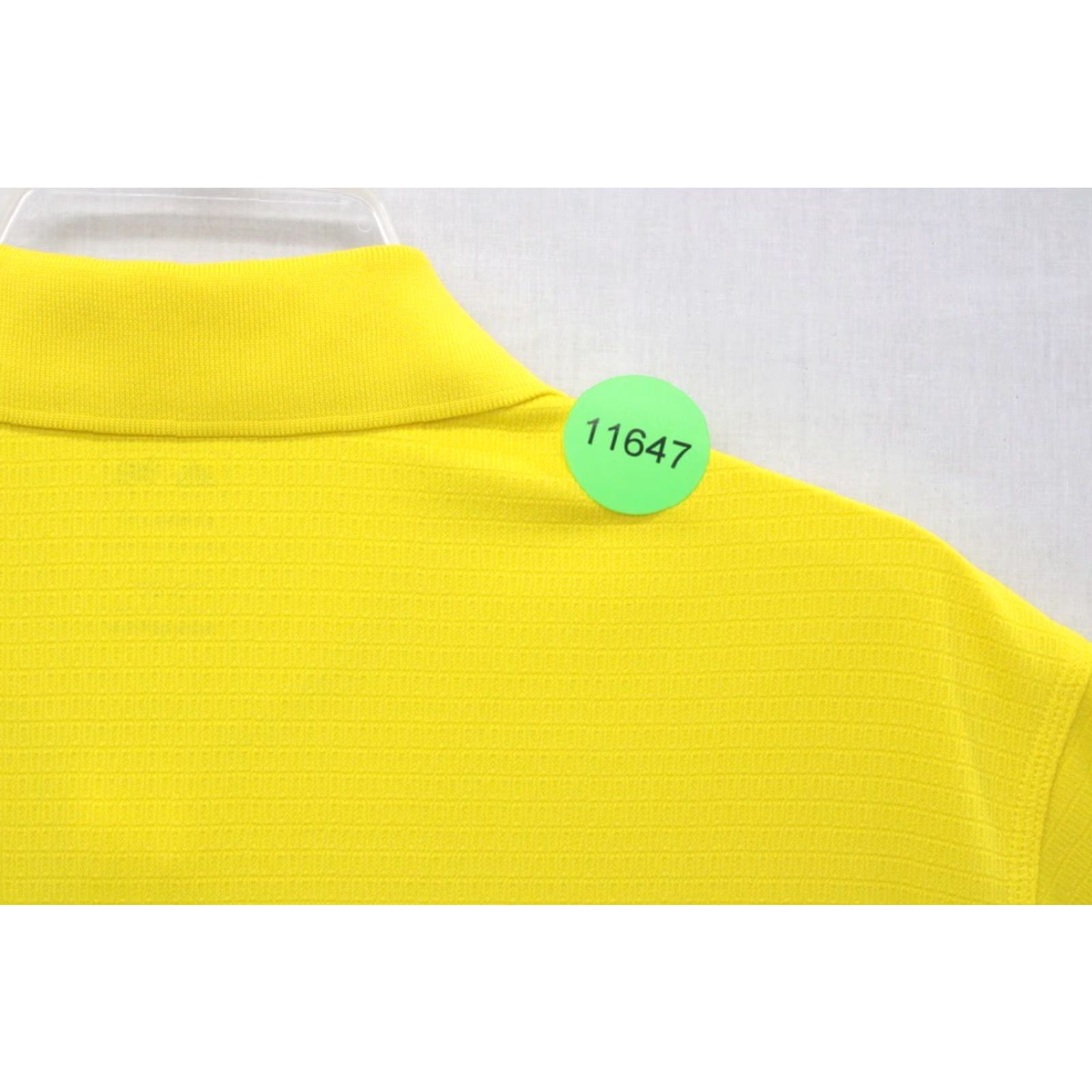 Adidas VINTAGE Adidas Shirt Men's Large Yellow Golf Climalite Solid Bright Yellow Polyester Size US L / EU 52-54 / 3 - 7 Thumbnail