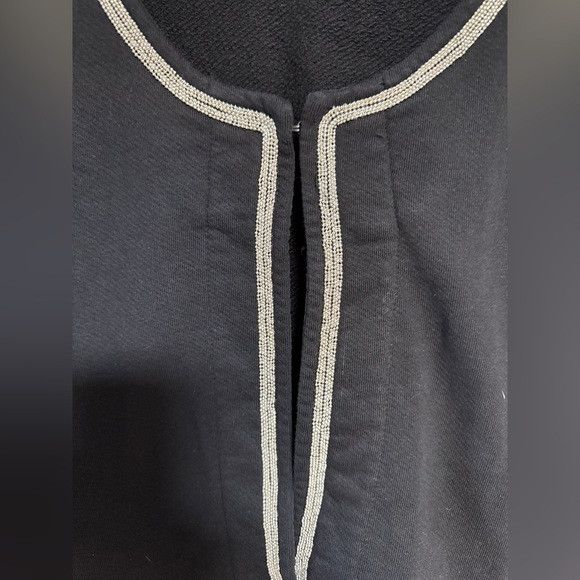 Maison Scotch Maison Scotch Black Open Front Cardigan w Silver Trim - Sz 1 Size S / US 4 / IT 40 - 7 Thumbnail