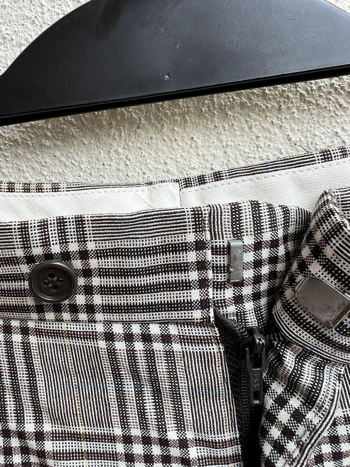Vintage 90s Christian Dior Sports Checks Wool Trouser Pant