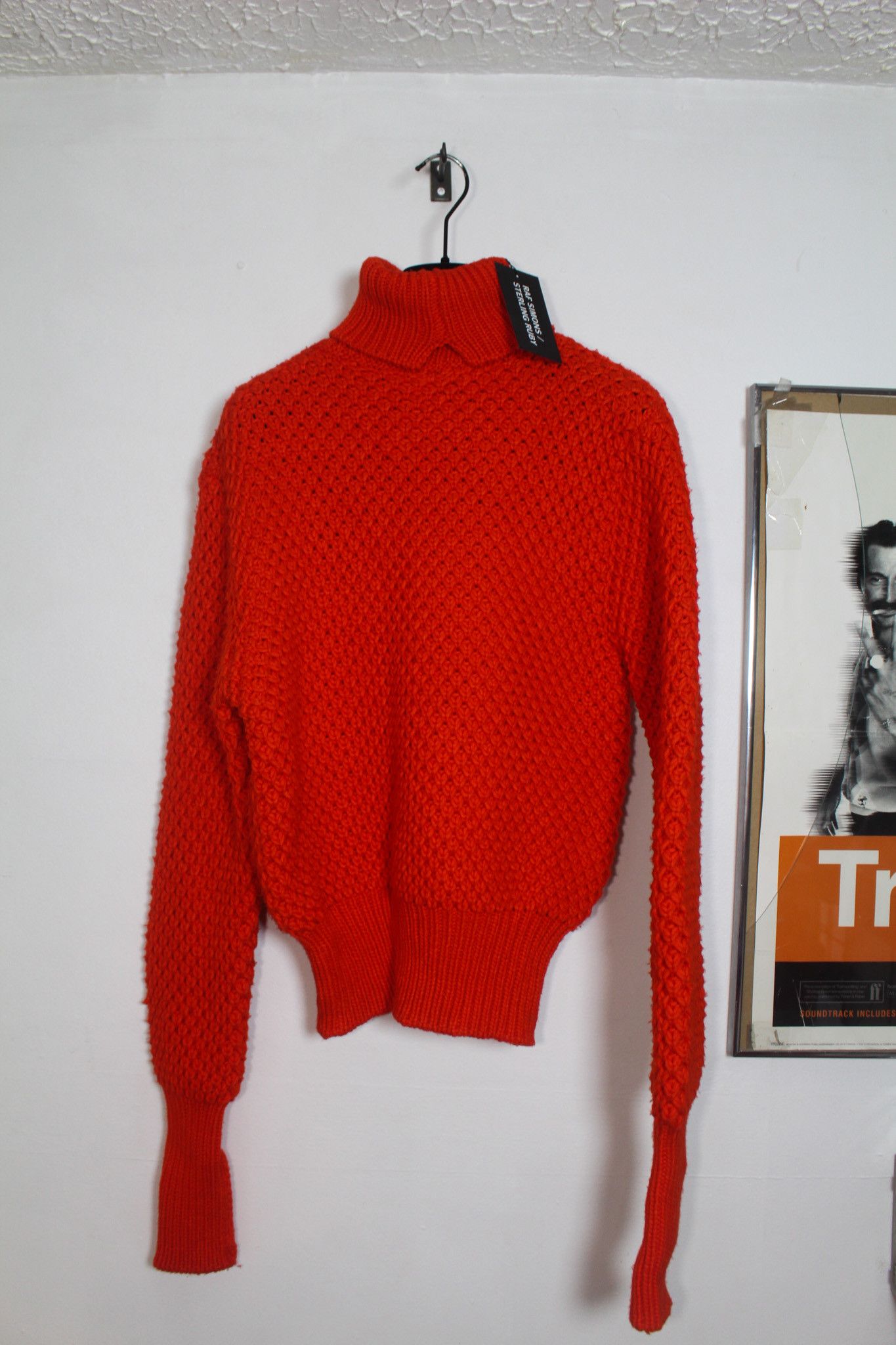 Raf Simons × Sterling Ruby FW14 Orange Wool Elongated Neck Sweater Size US M / EU 48-50 / 2 - 2 Thumbnail
