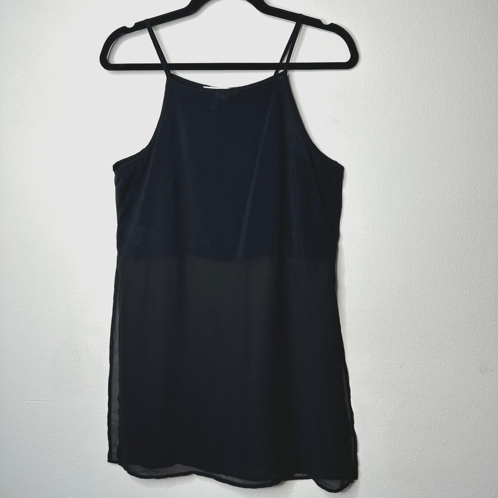 Other BCBGeneration Black Sheer Side-Slit Crop Tank Cami SM Size S / US 4 / IT 40 - 2 Thumbnail