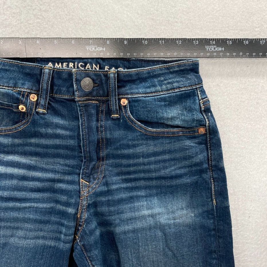 American Eagle Outfitters American Eagle Jeans Mens 26x28 Athletic Tapered Leg Dark Wash Blue Denim Pants Size US 26 / EU 42 - 7 Thumbnail