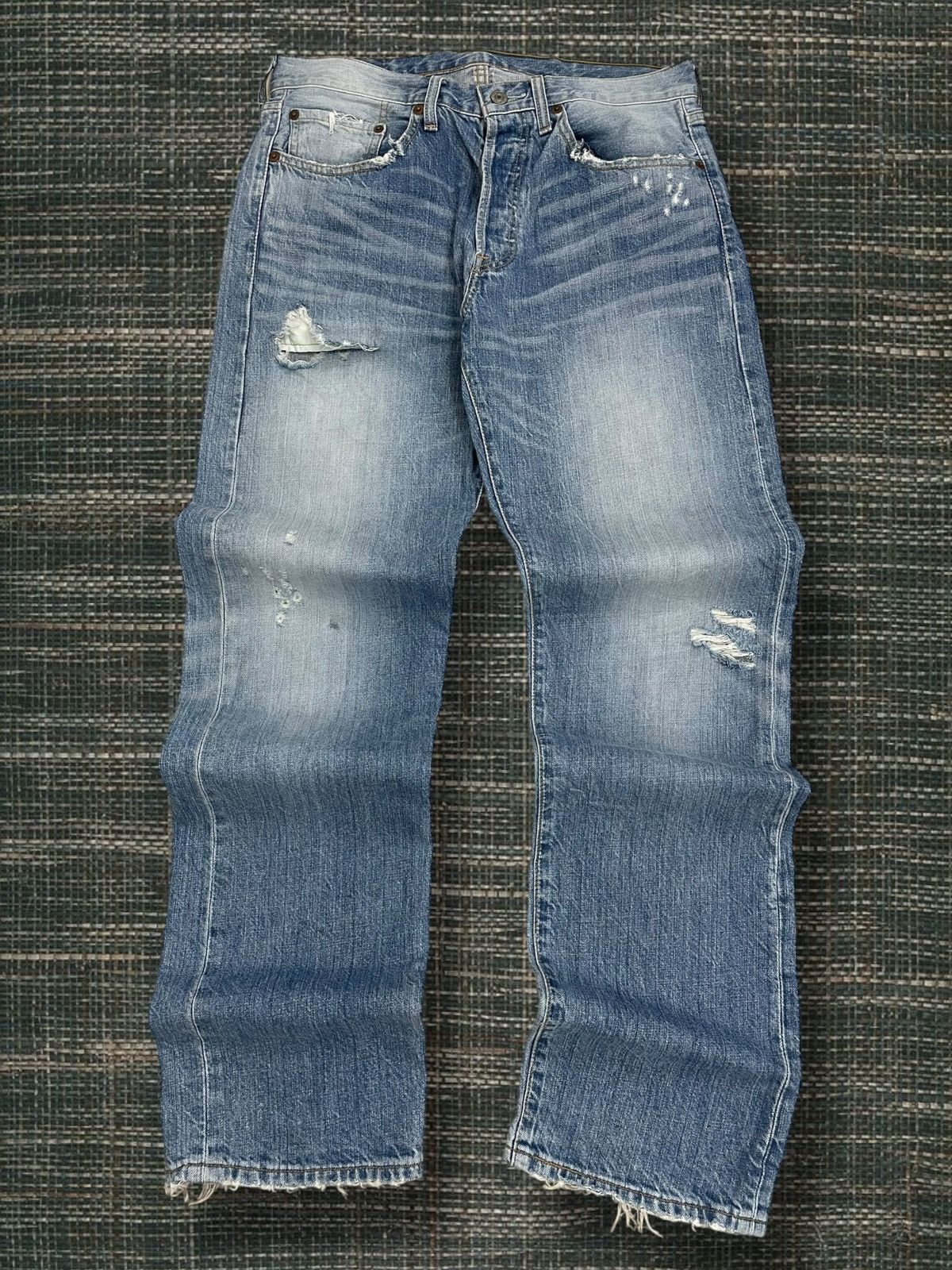Levi's Vintage Clothing Og Vintage 90s Original Designer Levis 501 Distressed Denim Size US 30 / EU 46 - 1 Thumbnail