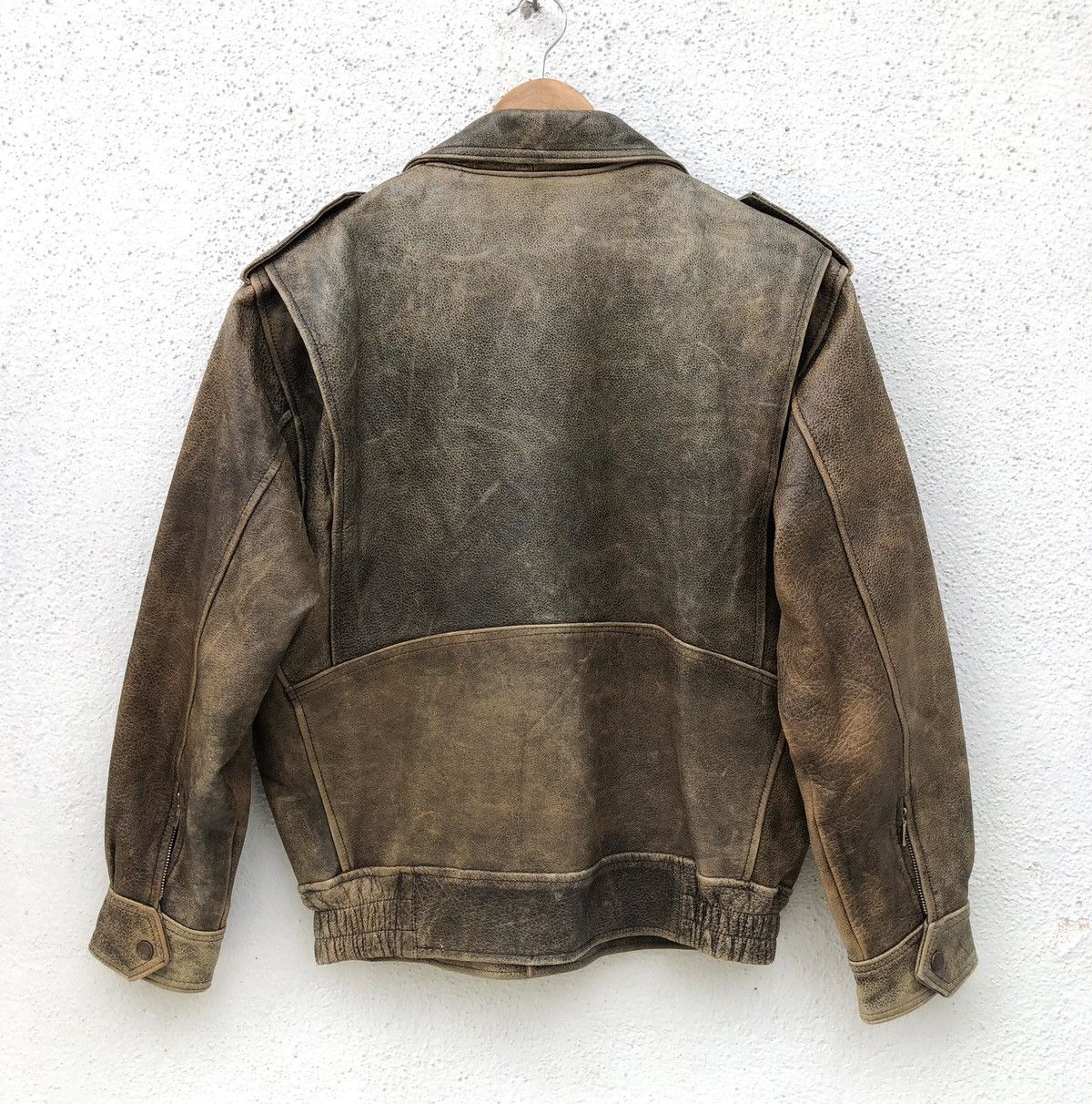 Vintage Vintage 90s GK Global Cowhide Leather Bomber Jacket Size US L / EU 52-54 / 3 - 2 Thumbnail