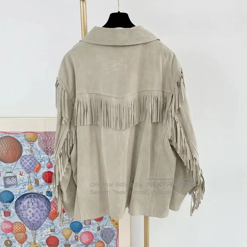 Maison Margiela Maison Margiela Beige Leather Jacket for Women . Size S / US 4 / IT 40 - 1 Thumbnail