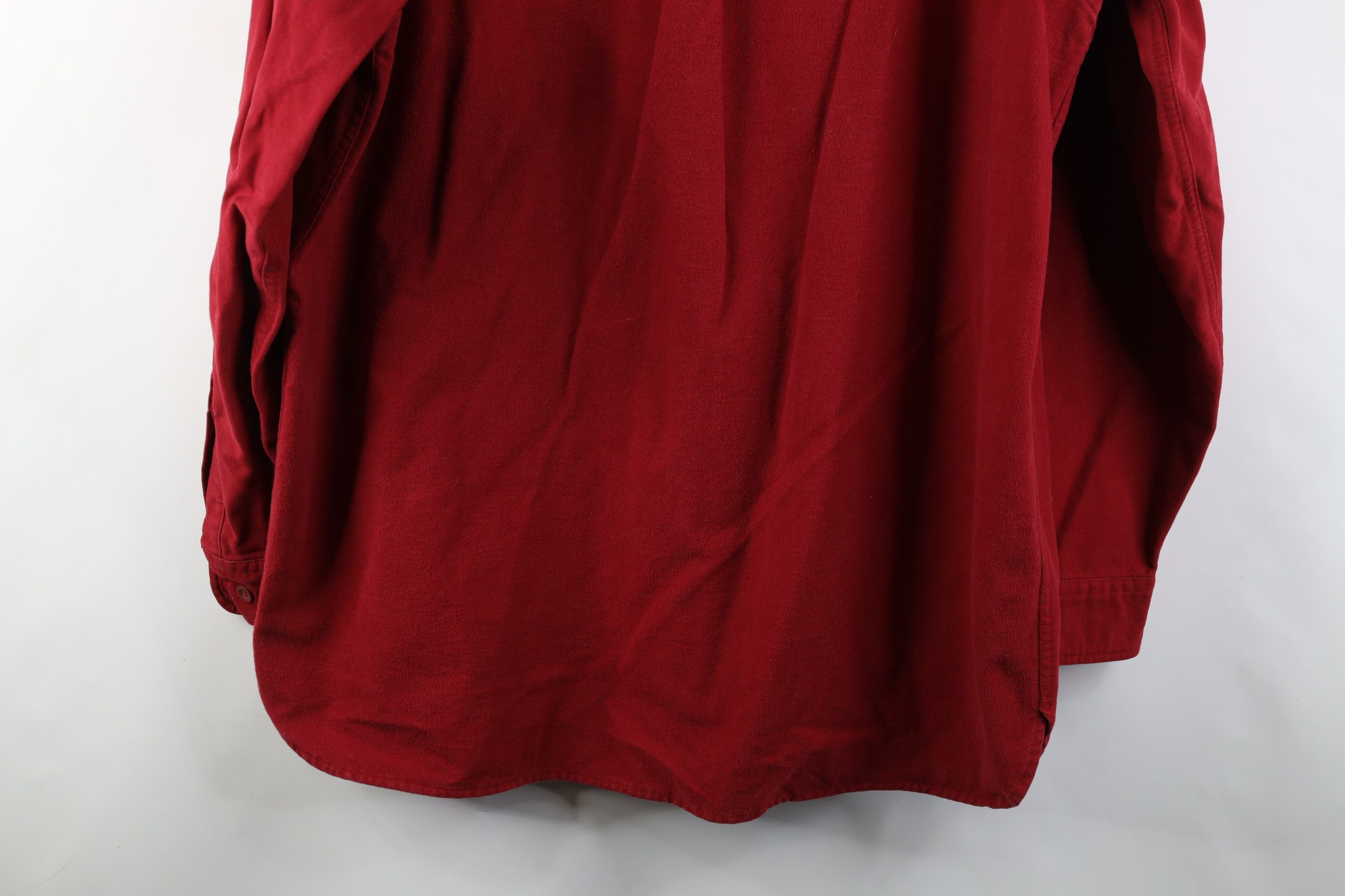 L.L. Bean Vintage 90s LL Bean Heavy Chamois Collared Button Shirt Size US XL / EU 56 / 4 - 11 Thumbnail