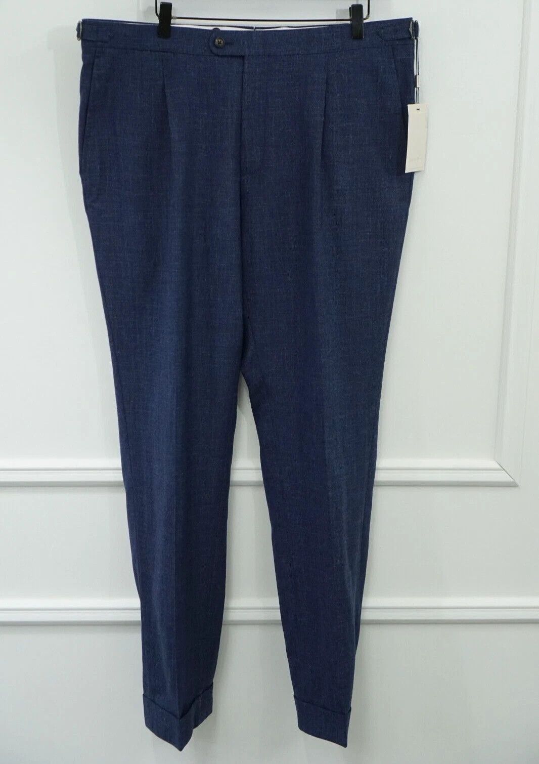 Suitsupply Men Suitsupply Suit Wool Silk Linen Blue La Spalla UK/US52S Size 52S - 7 Thumbnail