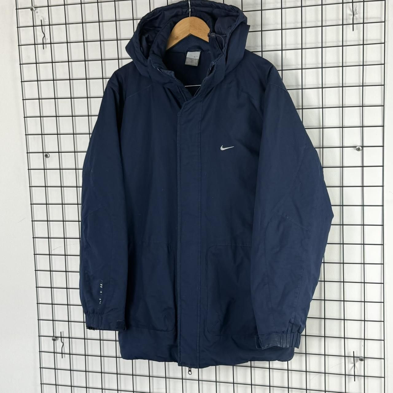 Nike Nike Vintage 90s Down Filled Parka Navy Jacket Size US L / EU 52-54 / 3 - 3 Thumbnail