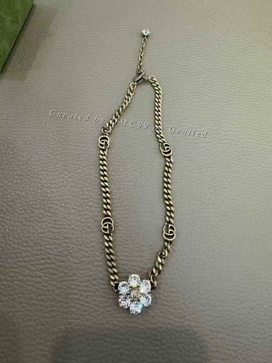 Gucci Gucci Double G Flower Diamond Necklace Size ONE SIZE - 1 Thumbnail