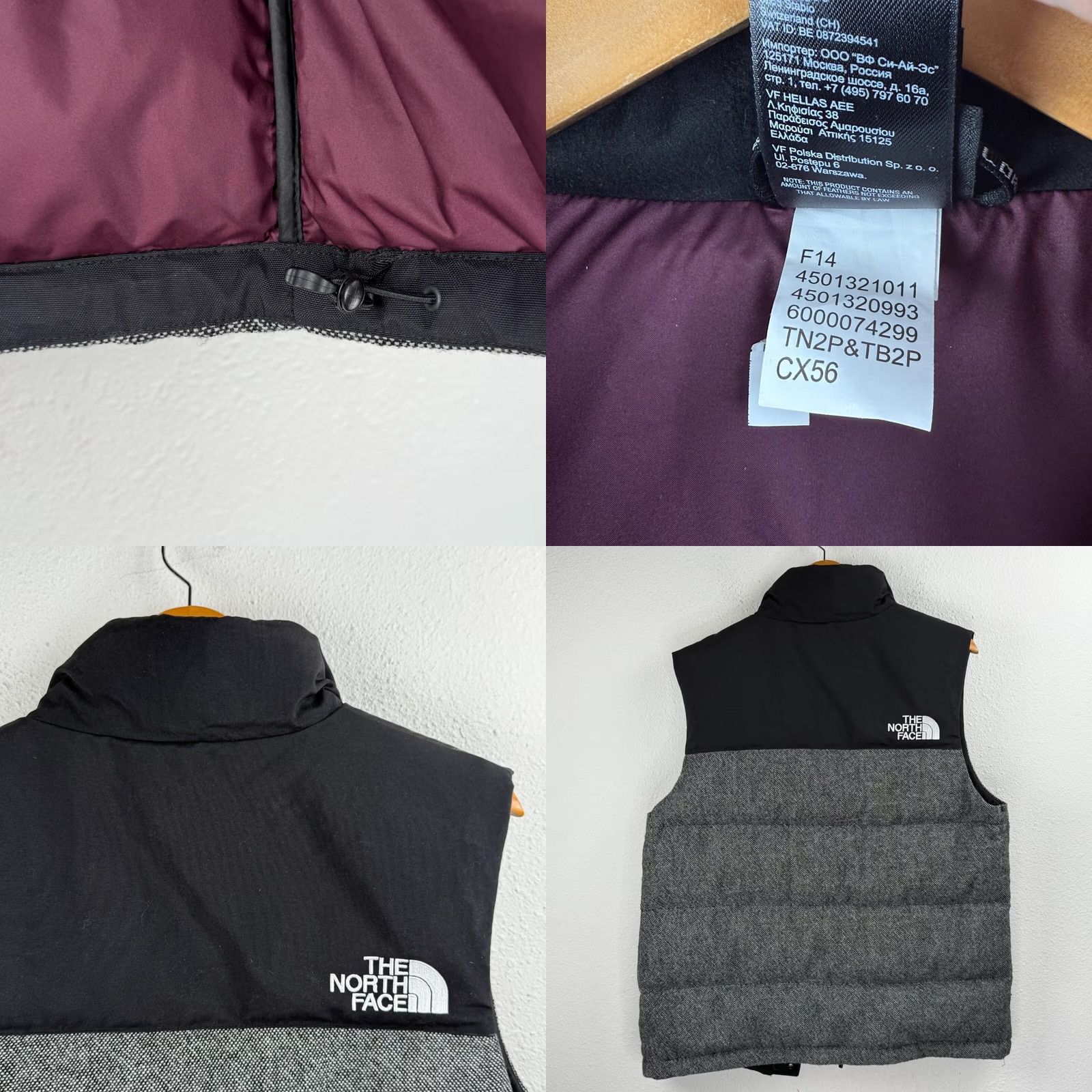 The North Face VINTAGE The North Face Puffer Vest 550 Gray Knit Mens M Medium Jacket Vest Size US M / EU 48-50 / 2 - 9 Thumbnail