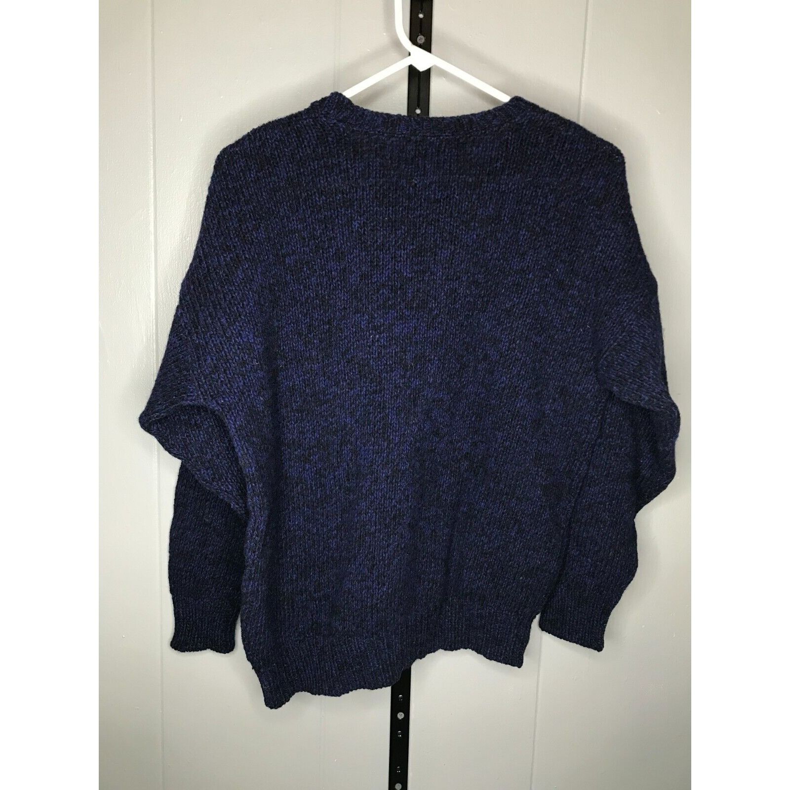 Vintage VTG Cambridge Dry Goods Sweater Women Medium Blue Black Wool Size M / US 6-8 / IT 42-44 - 2 Thumbnail