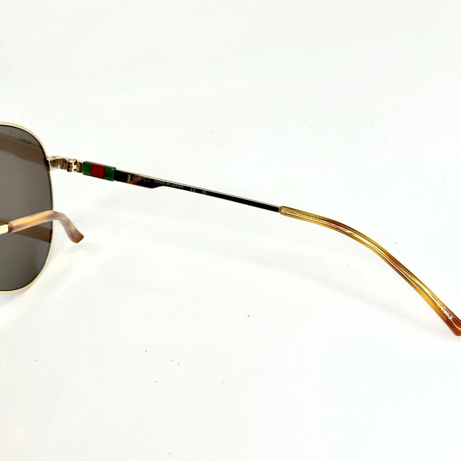 Gucci GUCCI GG1677S Stripe 1677 Gold Sport Aviator Sunglasses 002 Size ONE SIZE - 7 Thumbnail