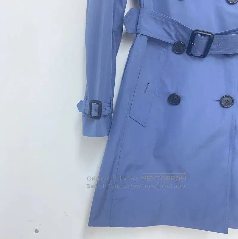 Burberry Burberry Women's Blue Polyester Spring Trench Coat. Size S / US 4 / IT 40 - 5 Thumbnail