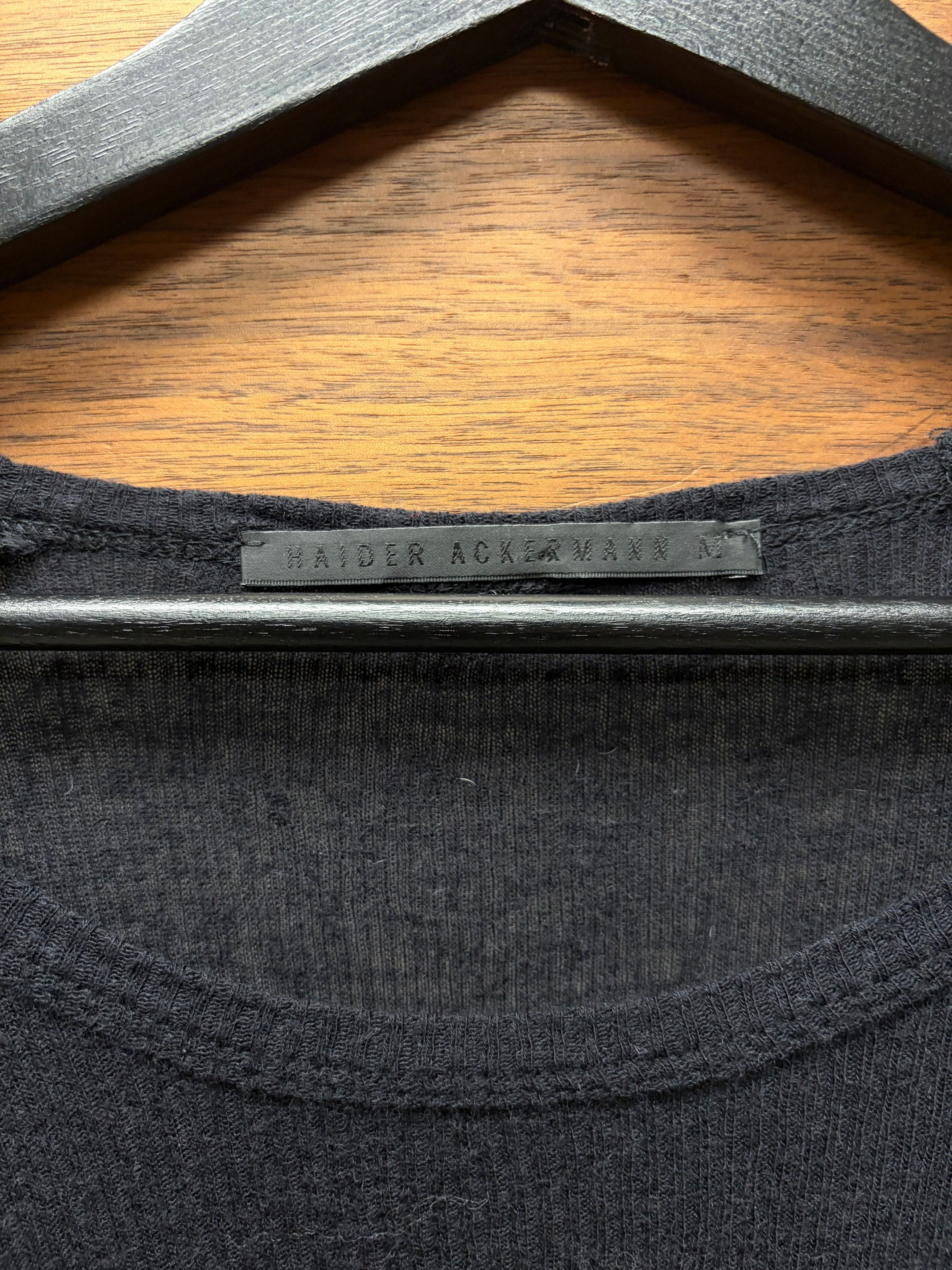 Haider Ackermann Haider Ackermann Ribbed Wool Long Sleeve Layering Top Size US M / EU 48-50 / 2 - 2 Thumbnail