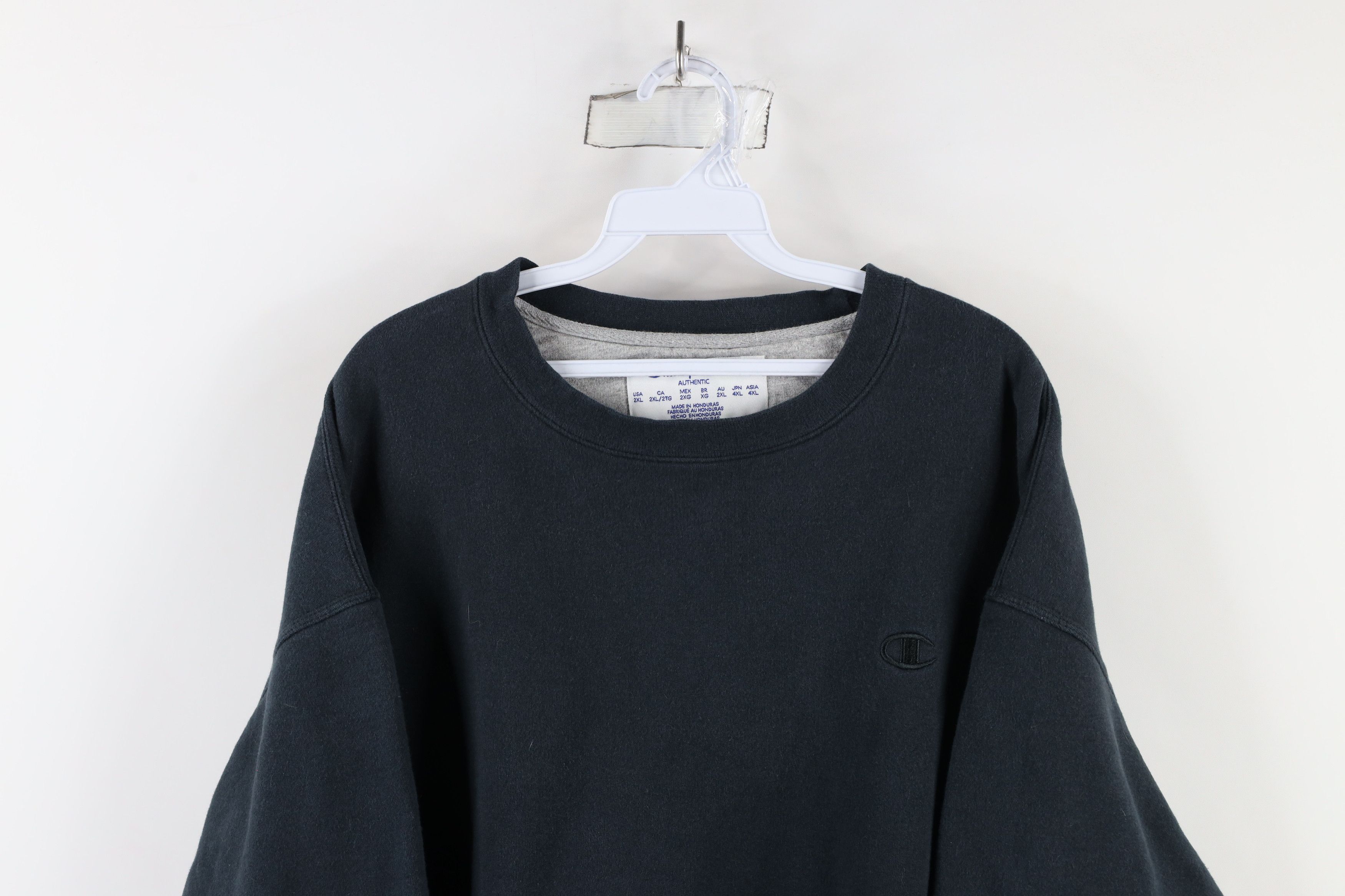 Champion × Vintage Vintage Champion Faded Monochrome Crewneck Sweatshirt Black Size US XXL / EU 58 / 5 - 2 Thumbnail
