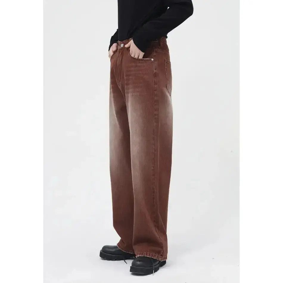 Japanese Brand Retro brown casual wide leg jeans Size US 32 / EU 48 - 5 Thumbnail