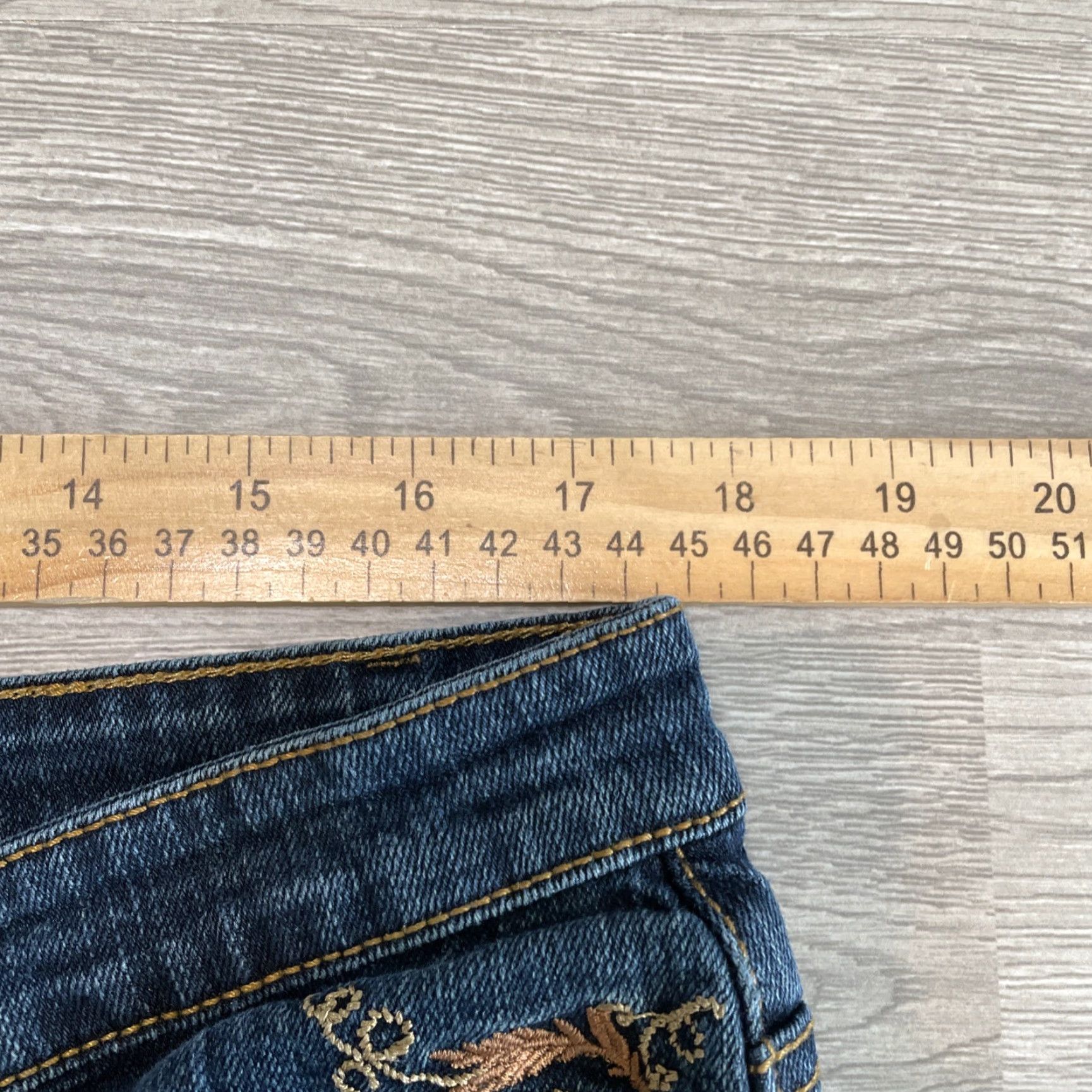 Denime VINTAGE Cosmopolitan Jeanswear Women's Bootcut Jeans Size 16 Blue Denim Embroidered High Rise Size 38" / US 16 / IT 52 - 5 Thumbnail