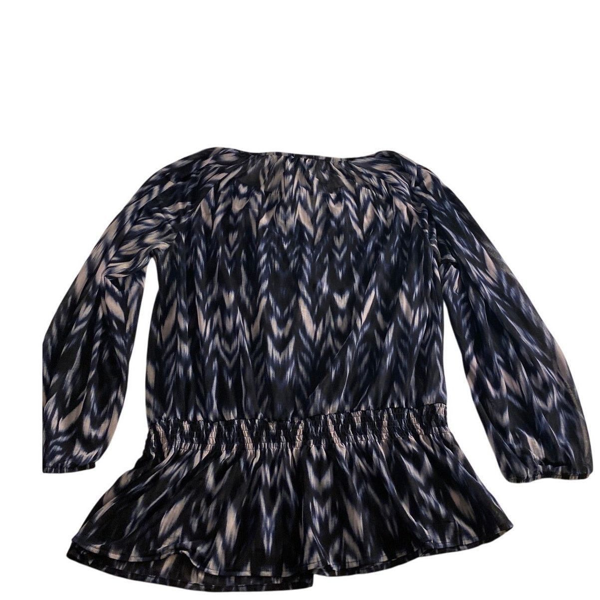 Other Boho Chic Navy Ikat Peplum Blouse INC XL Size XL / US 12-14 / IT 48-50 - 5 Thumbnail
