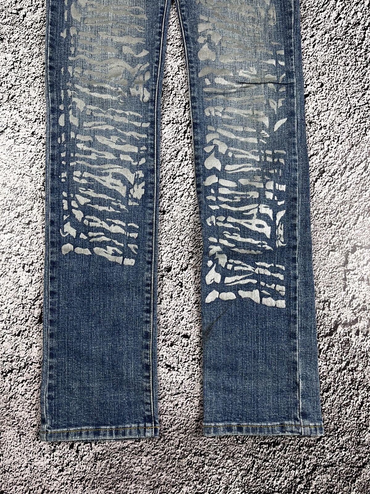 Japanese Brand Vintage Y2K faded jeans streetwear juicy 00s style Japanese Size 29" - 3 Thumbnail