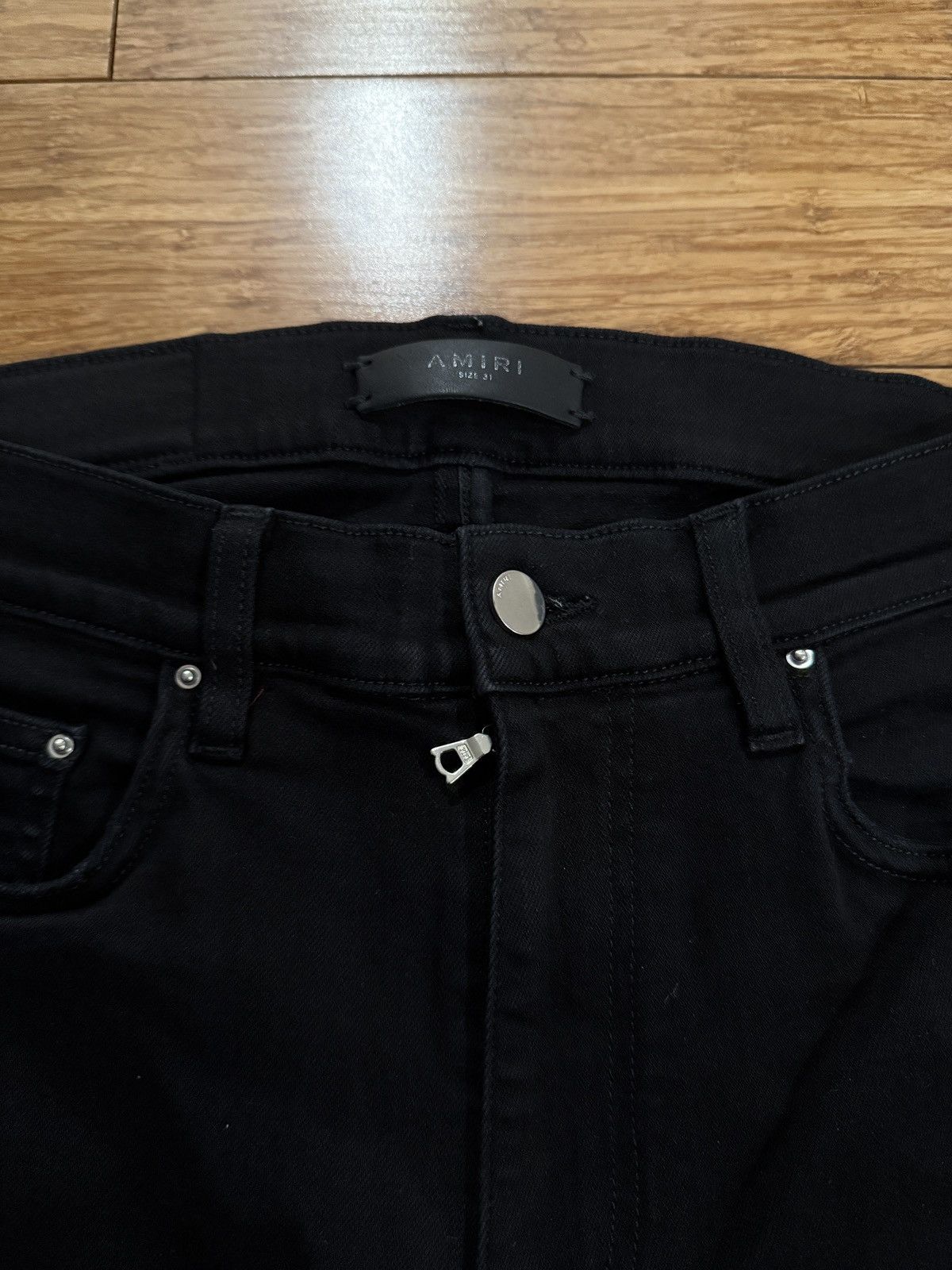Amiri Amiri Stack Jean Black Size US 31 - 4 Thumbnail