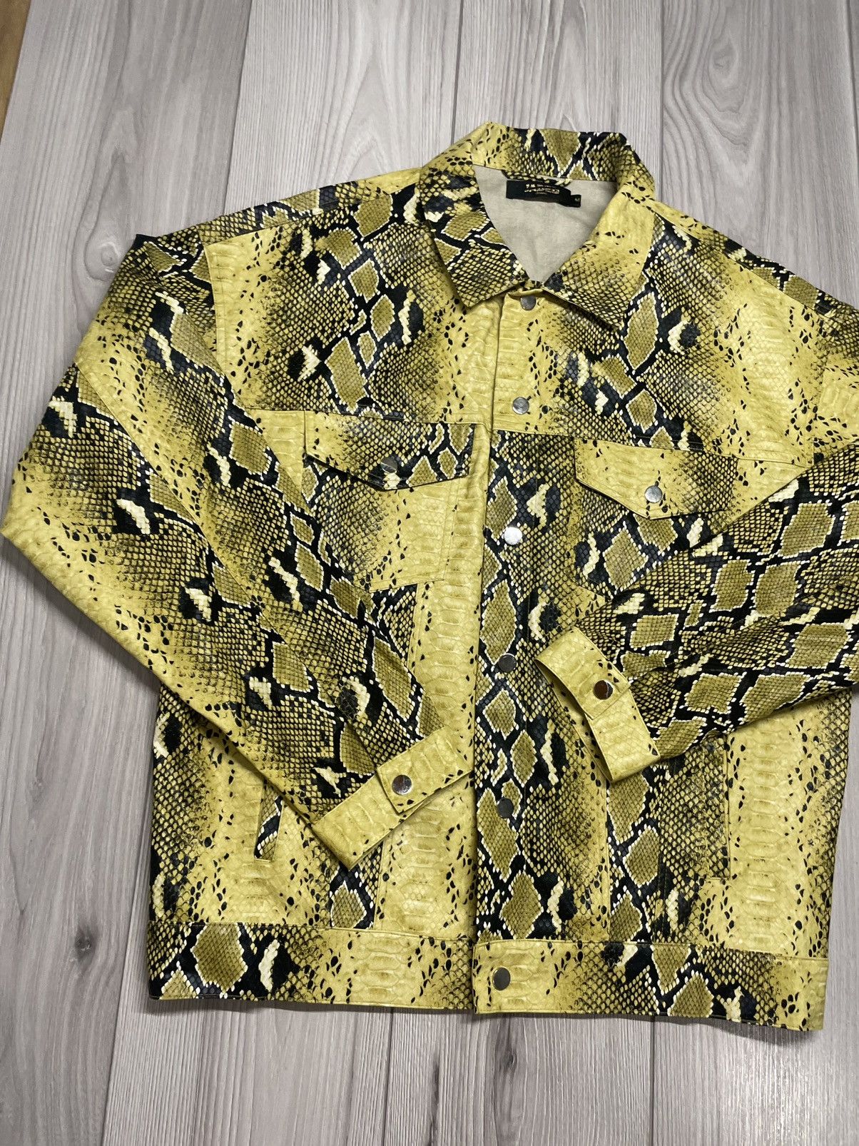 Jaded London vegan leather snake light jacket