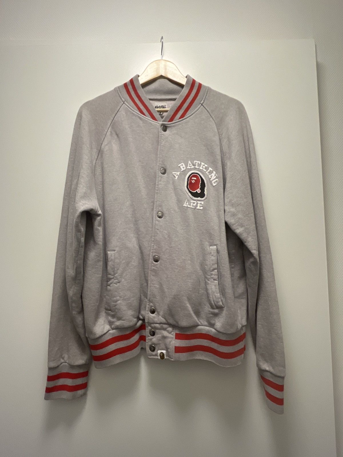 Bape NIGOxBAPE Logo Sweat Varsity Jacket Size US M / EU 48-50 / 2 - 2 Thumbnail