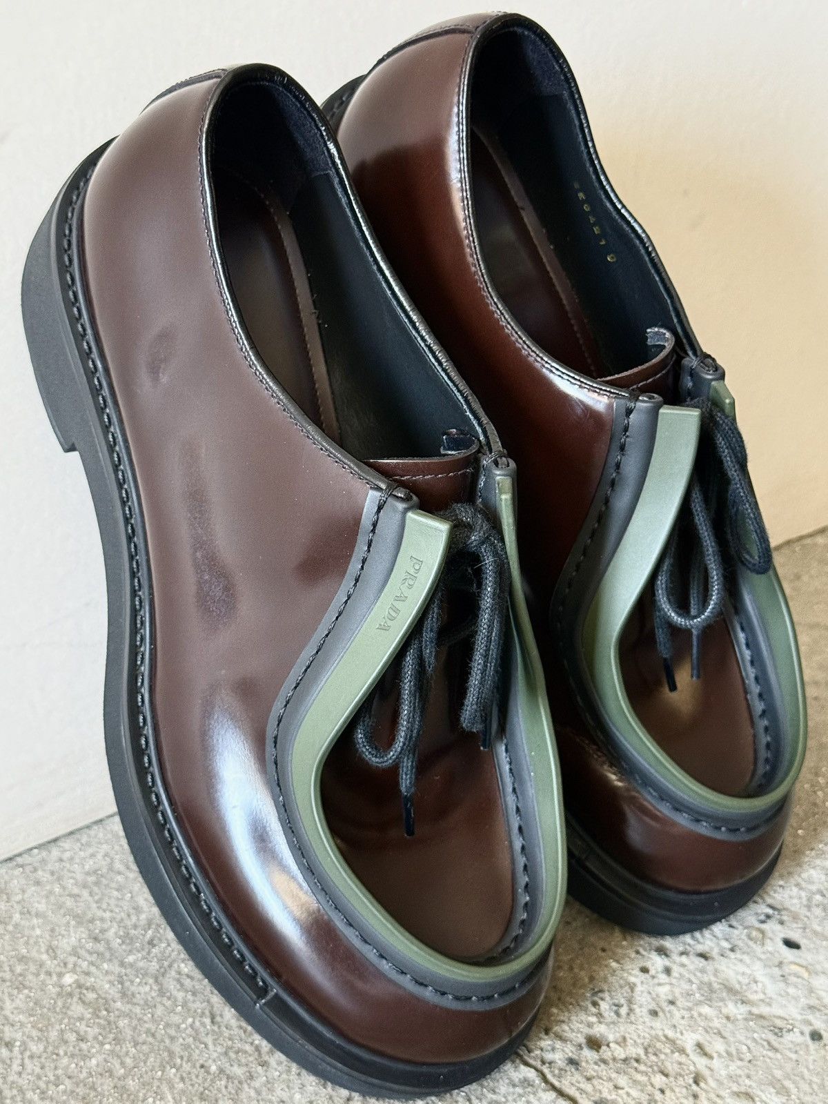 Prada × Raf Simons Prada - Raf Simons - FW2023 - Diapason Opaque -Brushed Derby Size US 8 / EU 41 - 14 Thumbnail