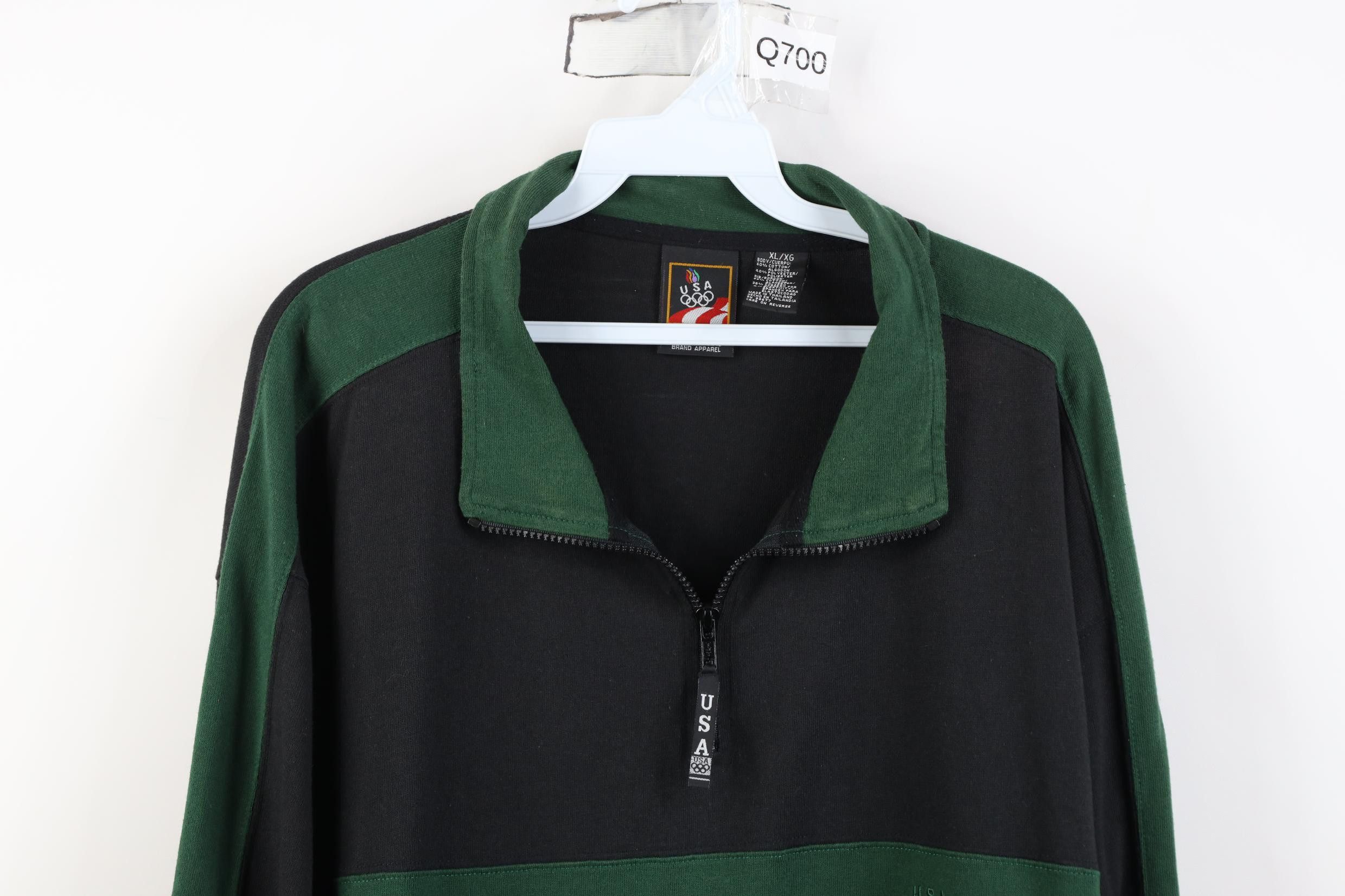Vintage Vintage 90s USA Olympics 1/4 Zip Pullover Long Sleeve Polo Size US XL / EU 56 / 4 - 2 Thumbnail