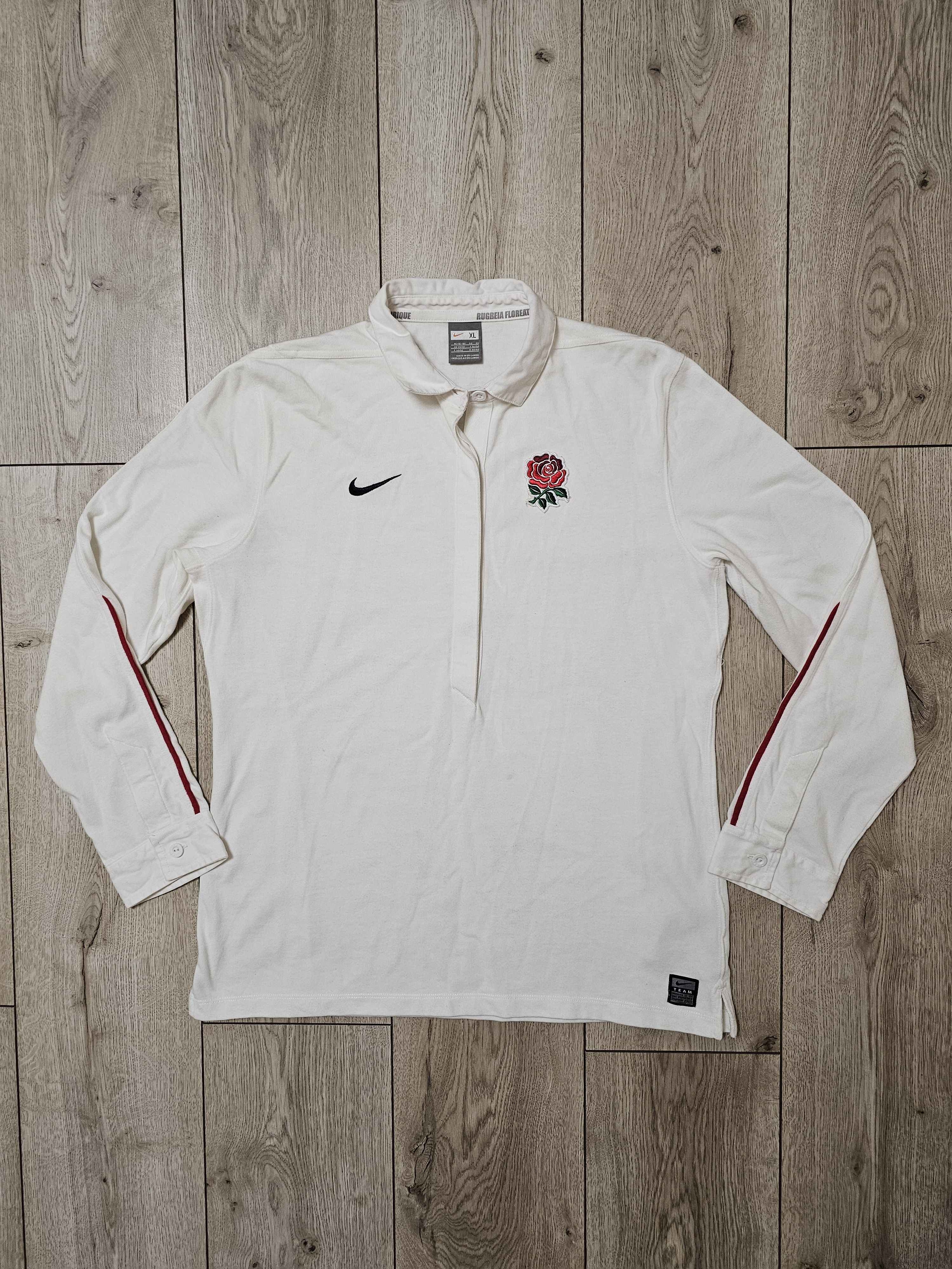 Nike ENGLAND RUGBY VINTAGE LONG JERSEY SHIRT RUGBY JERSEY Size US L / EU 52-54 / 3 - 1 Thumbnail