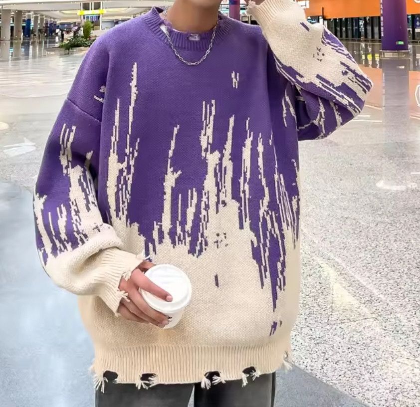 Japanese Brand × Vintage Winter Knitted Streetwear Pullover Design Sweater Size US XL / EU 56 / 4 - 2 Thumbnail