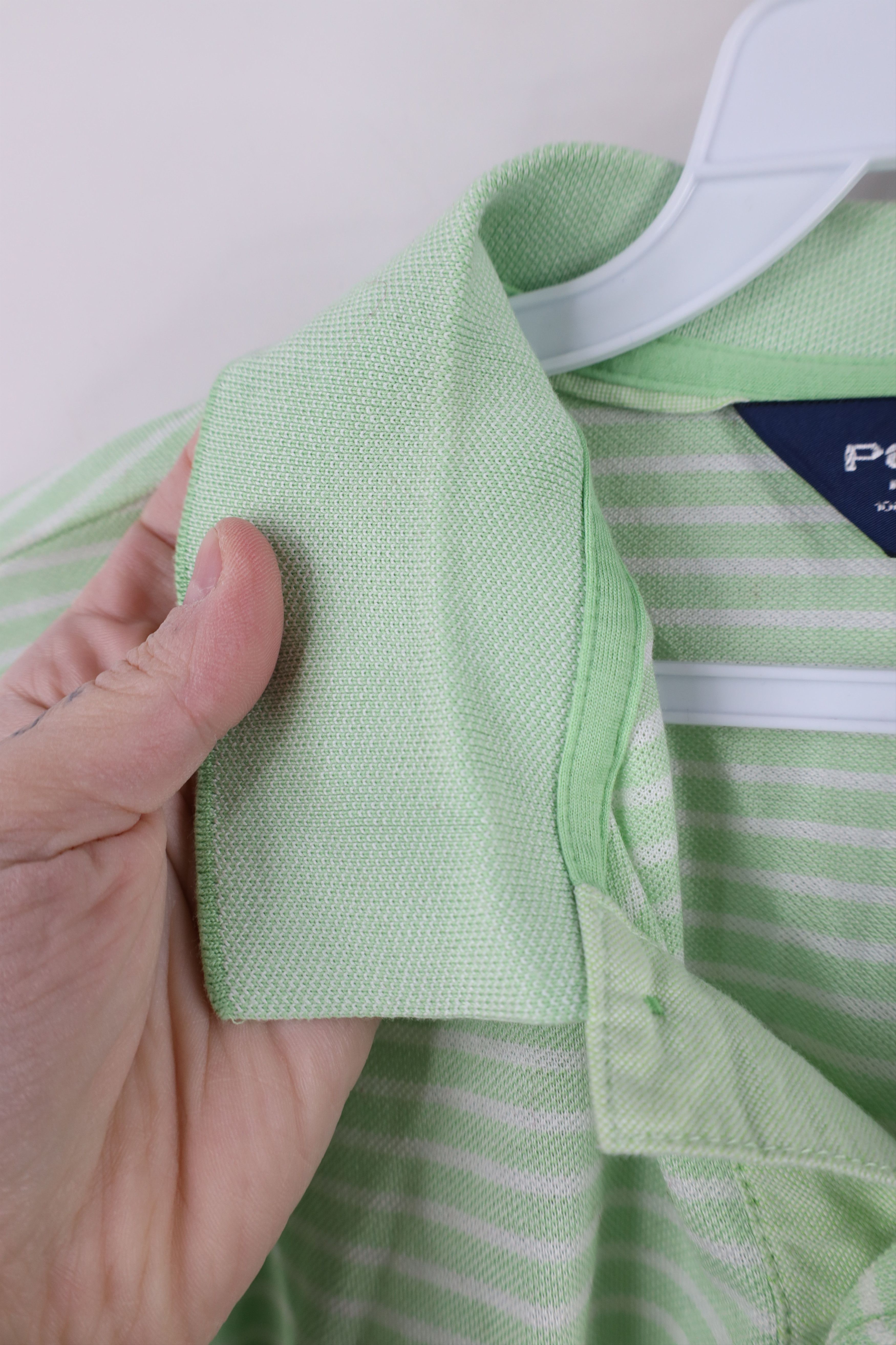 Ralph Lauren × Vintage Polo Golf Ralph Lauren Striped AJGA Bluegrass Junior Polo Size US L / EU 52-54 / 3 - 8 Thumbnail