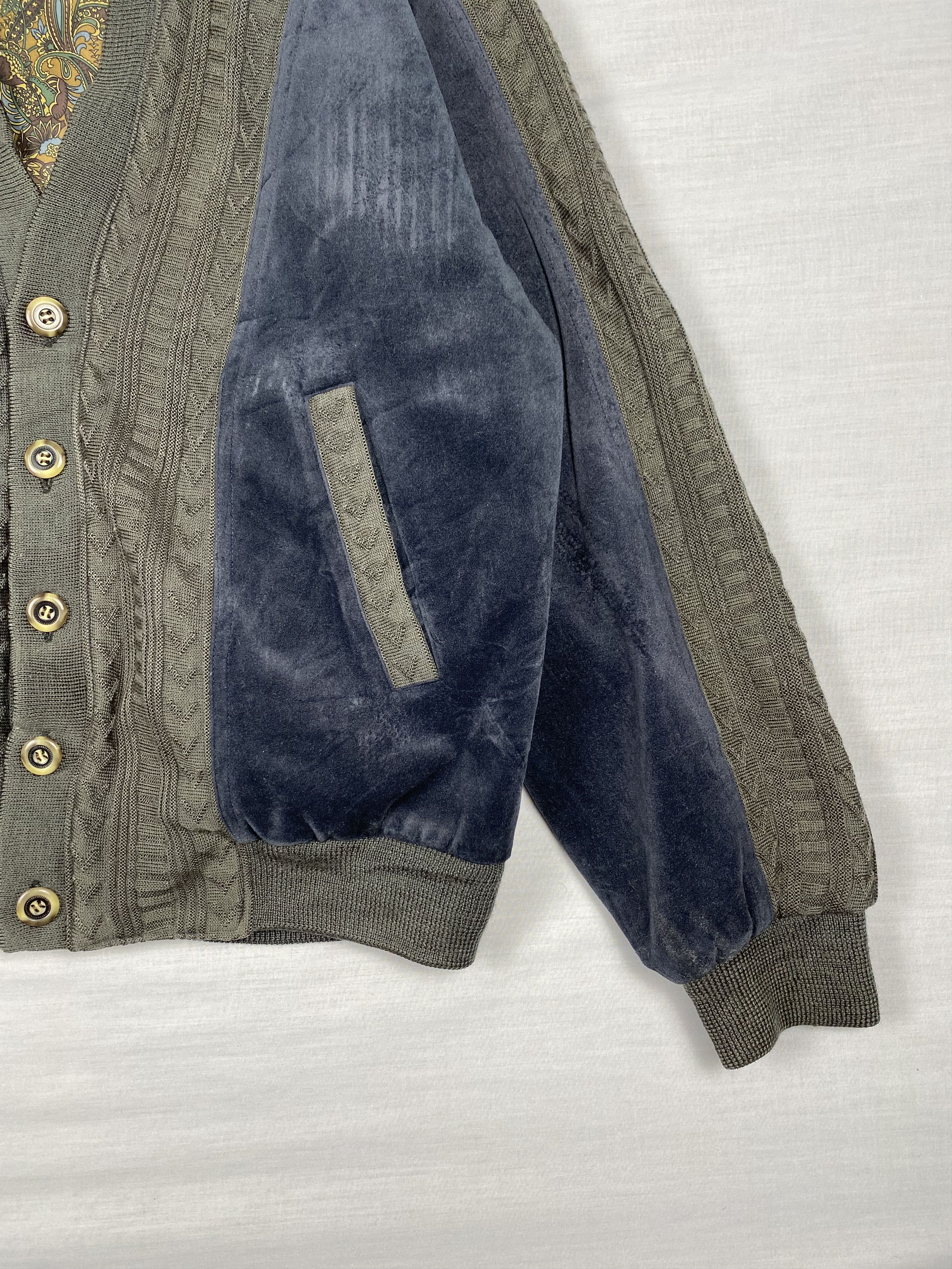 Japanese Brand Vintage Memphis Velvet Half-Button Jacket (Camo) Size US M / EU 48-50 / 2 - 6 Thumbnail