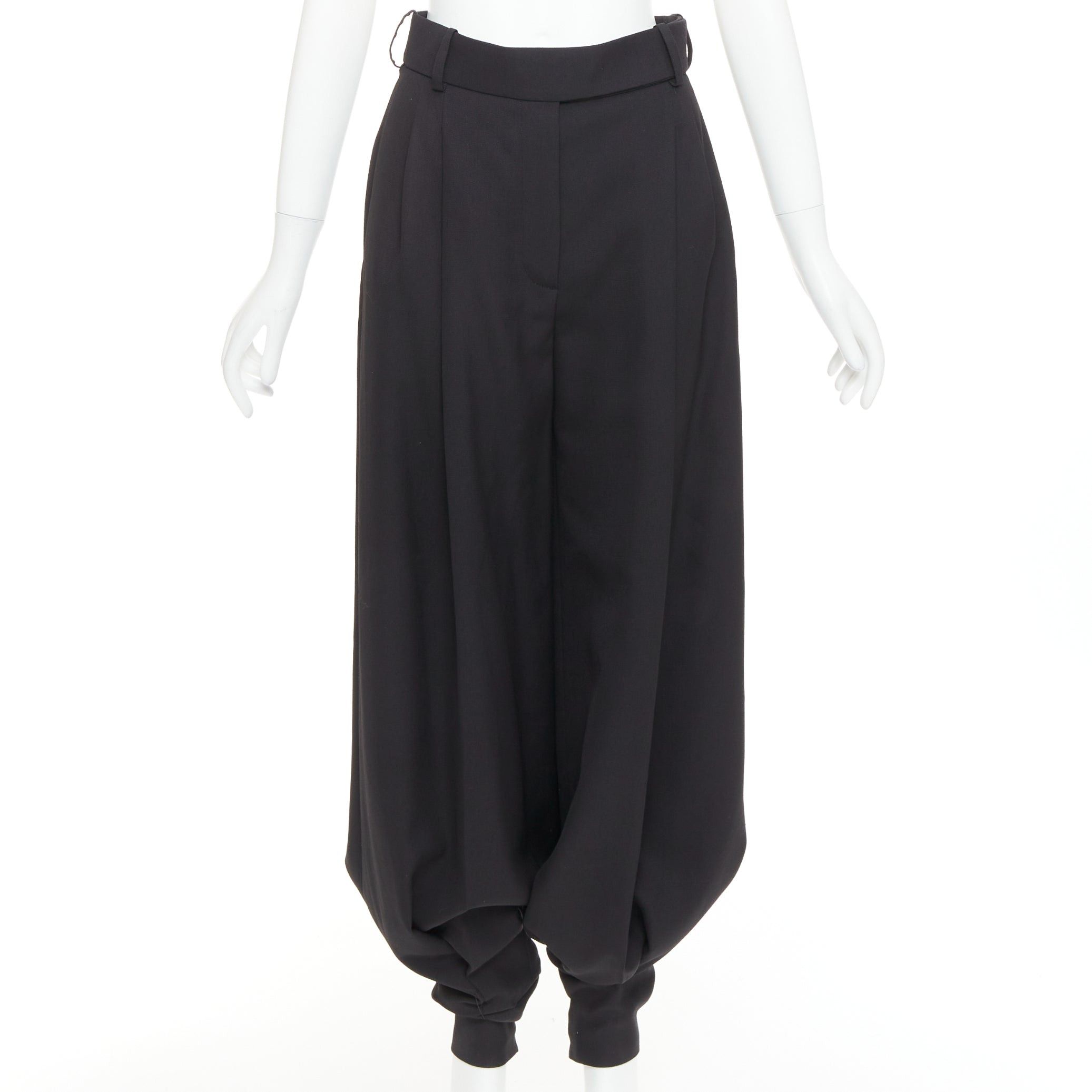 Alexandre Vauthier rare ALEXANDRE VAUTHIER COUTURE AW2020 Runway black grain de poudre bloomer barrel pants Size 26" / US 2 / IT 38 - 1 Thumbnail