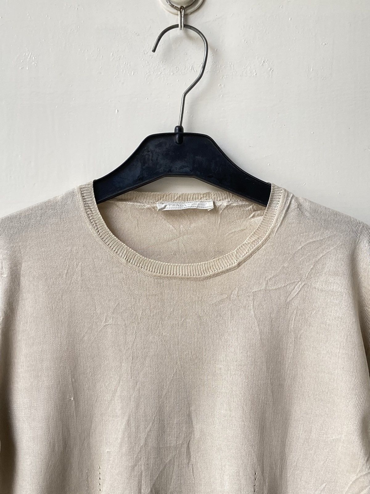 Prada PRADA Milano Cream T-shirt Size XS / US 0-2 / IT 36-38 - 9 Thumbnail