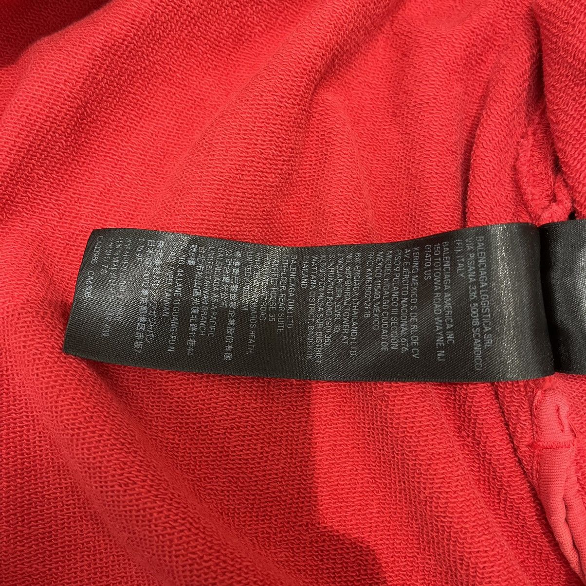 Balenciaga Balenciaga Tape Type Ripped Pocket Zip Up Hoodie Red Size US M / EU 48-50 / 2 - 9 Thumbnail