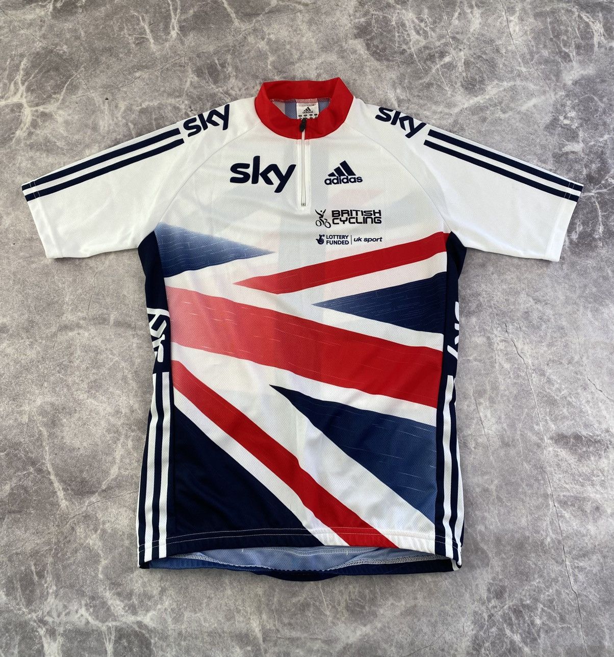 Adidas Adidas British Cycling British Flag Full Print Jersey Sz: XL Size US XL / EU 56 / 4 - 1 Thumbnail