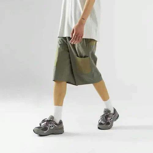 Japanese Brand 21SS Indigo Union Japan Green Outdoor Pockets Shorts Size US 32 / EU 48 - 2 Thumbnail