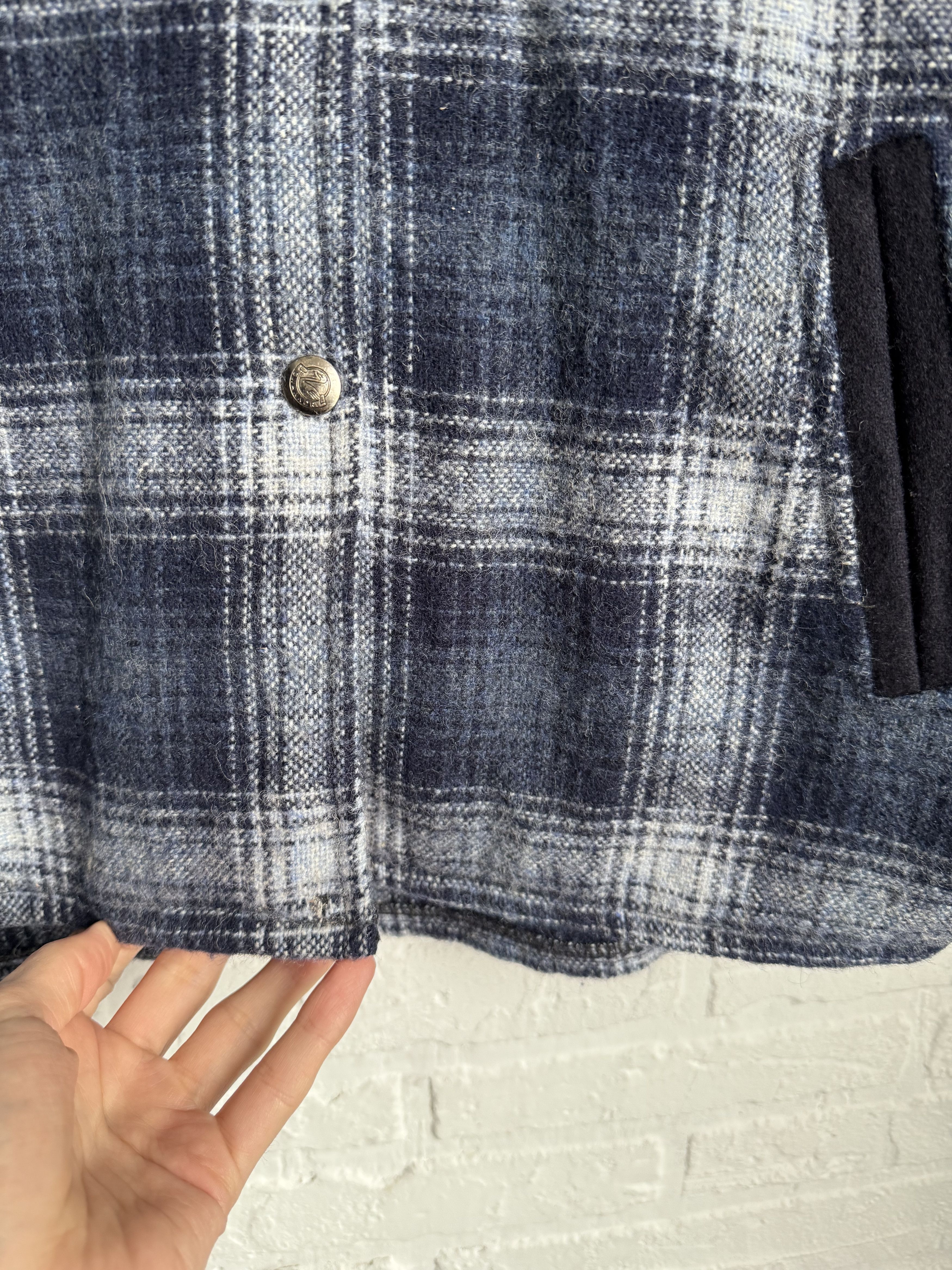 Other Vintage Swanndri Wool Shirt jacket Blue Plaid Overshirt Size US S / EU 44-46 / 1 - 7 Thumbnail