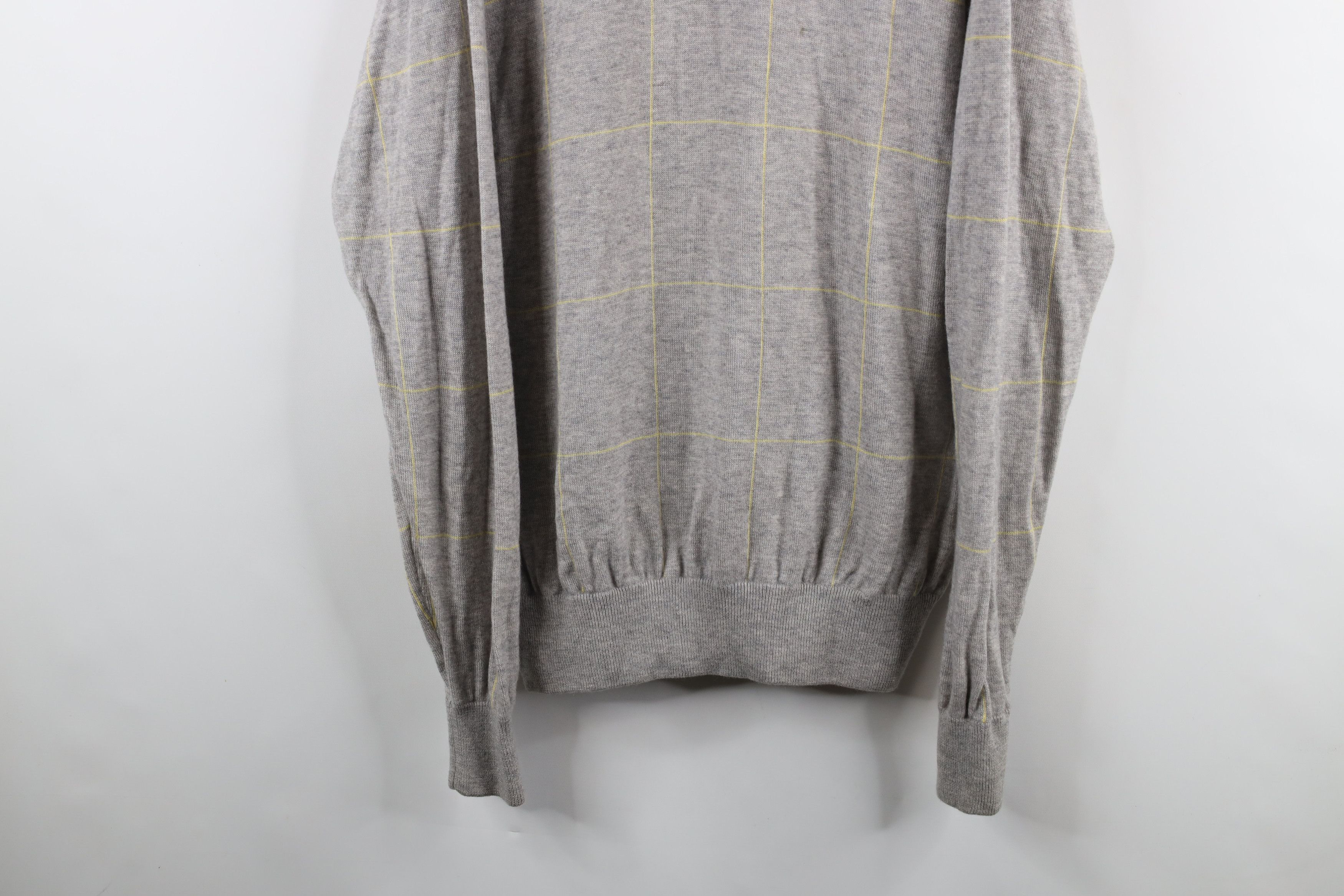Peter Millar × Vintage Peter Millar Cashmere Knit Half Zip Pullover Sweater Gray Size US L / EU 52-54 / 3 - 3 Thumbnail