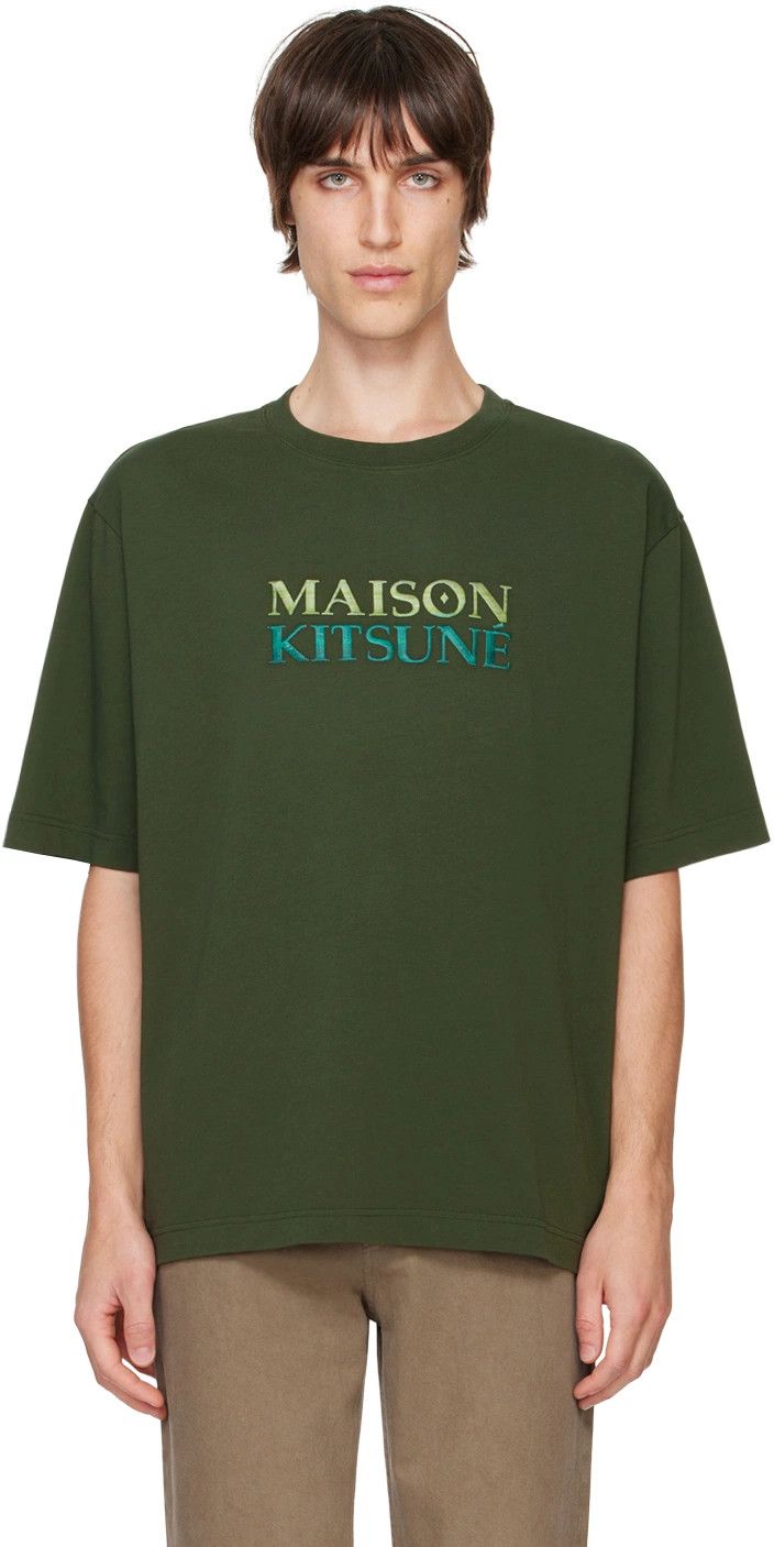 Maison Kitsune o1s22i1n1124 Gradient Logo Oversized T-Shirt in Green Size US S / EU 44-46 / 1 - 1 Thumbnail