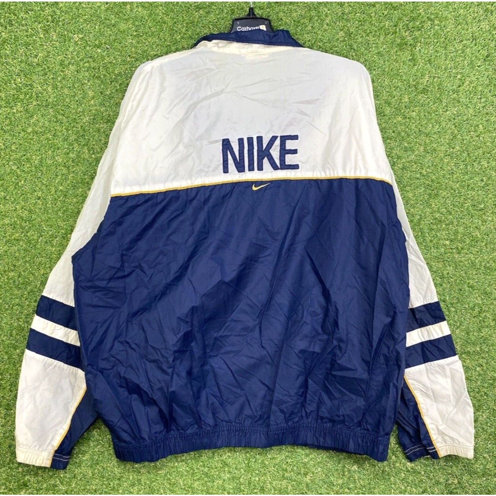 Nike Nike Windbreaker Mens XL Full Zip Nylon Vintage 90s Center Swoosh Wind Stopper Blue Jacket Size US XL / EU 56 / 4 - 2 Thumbnail