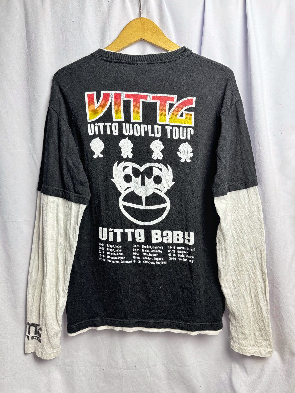 Band Tees × Hysteric Glamour × Japanese Brand Japanese Uittg Baby Kiss World Tour Long Sleeve Size US M / EU 48-50 / 2 - 2 Thumbnail