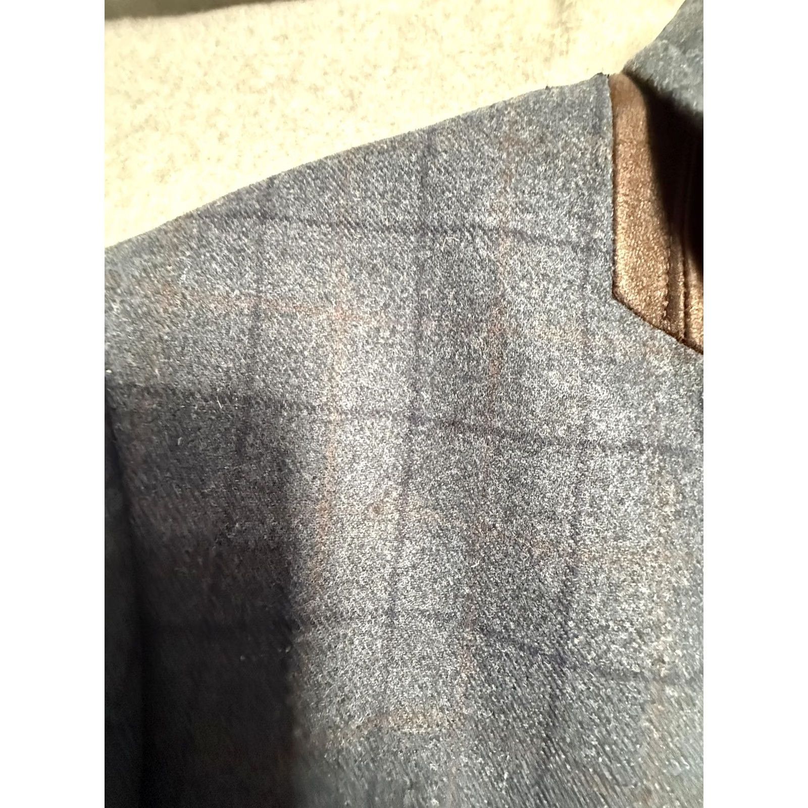 Vintage Enzo Tovare Blazer Sport Coat Mens 40 Blue Wool Check Tweed Stand Collar Jacket Size 40R - 2 Thumbnail
