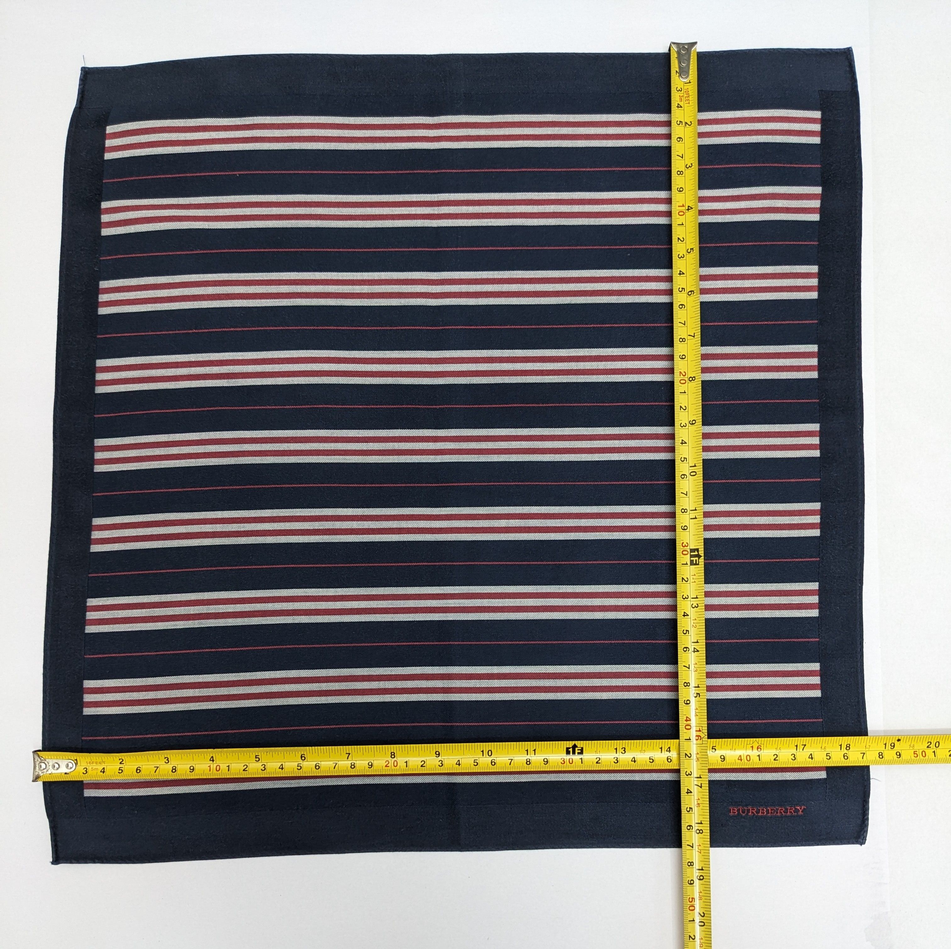 Burberry Burberry London Striped Handkerchief Navy Regimental Linear Size ONE SIZE - 4 Thumbnail