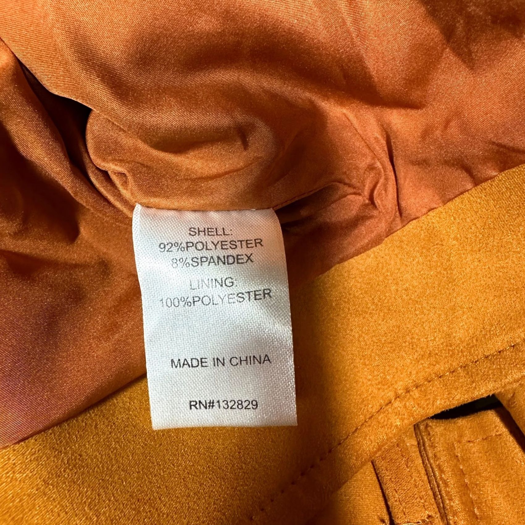 Vintage Tularosa Jacket Womens S Rust Orange Crop Faux Suede Snaps Belted Pockets Size S / US 4 / IT 40 - 6 Thumbnail
