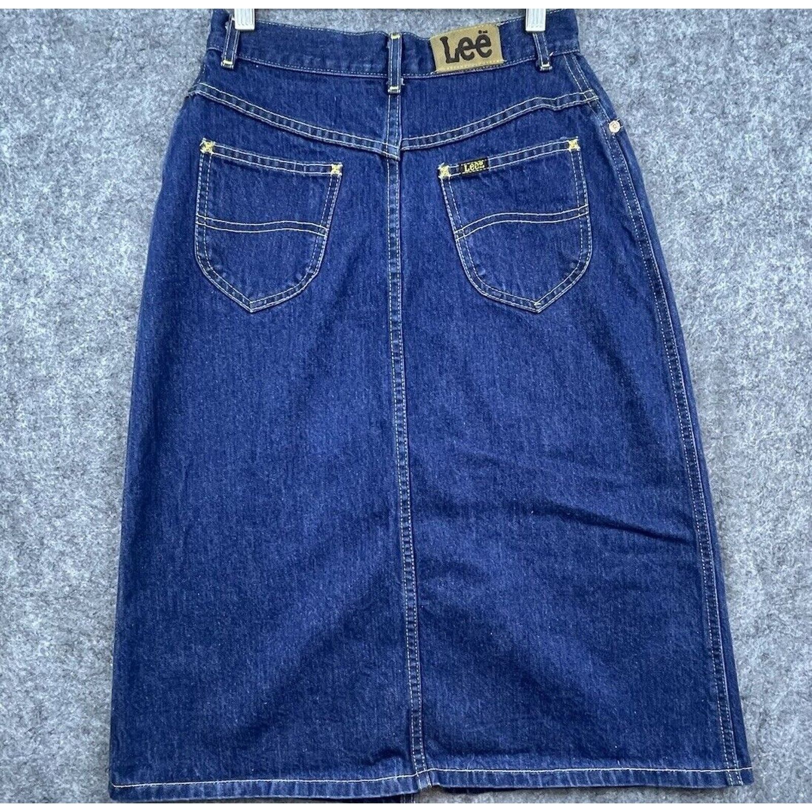 Lee Vintage Lee Riders Denim Skirt Medium Minimalist Slit Modest Size 25" / US 0 / IT 36 - 2 Thumbnail
