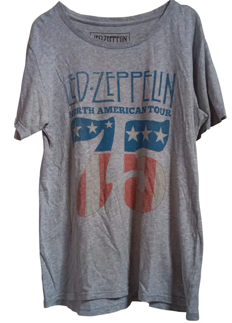 Band Tees Led Zeppelin North American Tour 75 Size L / US 10 / IT 46 - 1 Thumbnail