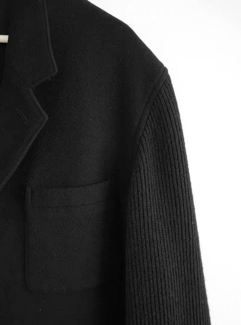 Yohji Yamamoto Yohji Yamamoto 90s Knit-Sleeve Cashmere Blazer Size US L / EU 52-54 / 3 - 5 Thumbnail